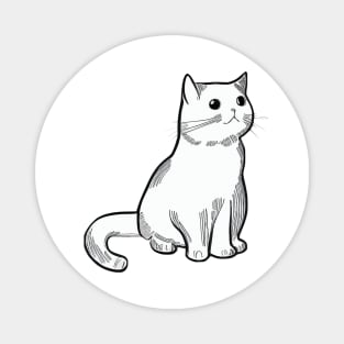 Monochromatic kitty Magnet